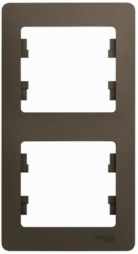 Рамка вертикальная Systeme Electric Glossa 2-м. шоколад картинка